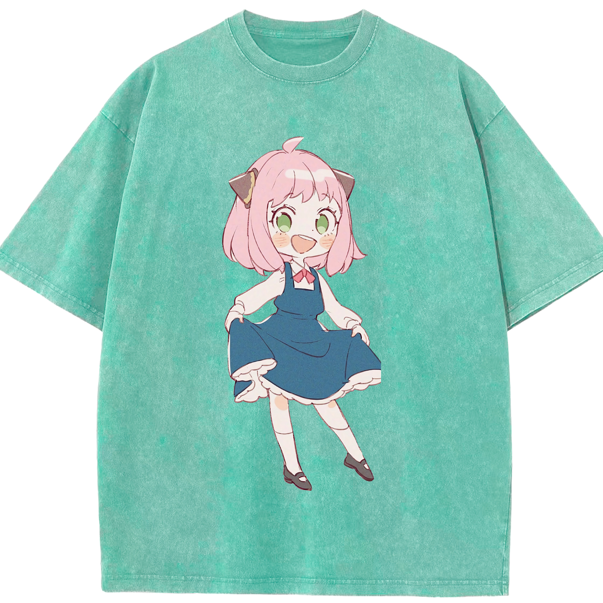 （画像用） SPY×FAMILY间谍家家酒 綿100% ヴィンテージ風 半袖Tシャツ（フロントプリント）